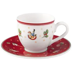 ESPRESSOTASSE MIT UNTERTASSE Toy's Delight rot 70 ml 2er Set