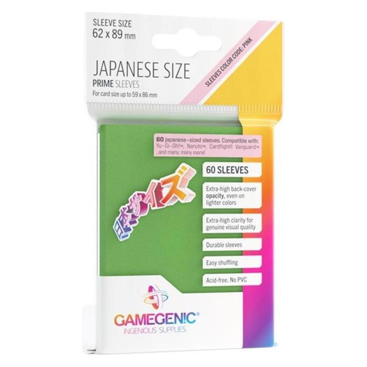 Gamegenic GGS10120ML - PRIME Hüllen in japanischer Grösse, grün (60 Hüllen) (GGS10120ML)