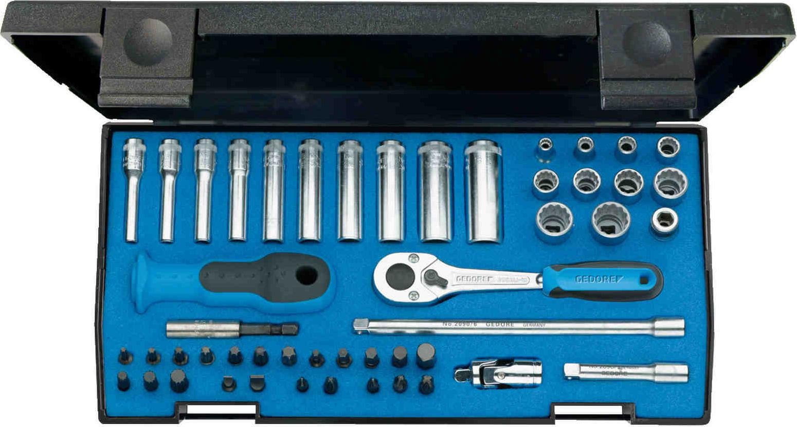 Gedore 20 LMU-10 set zeskant sleutels van 1/4 inch, 49-delig