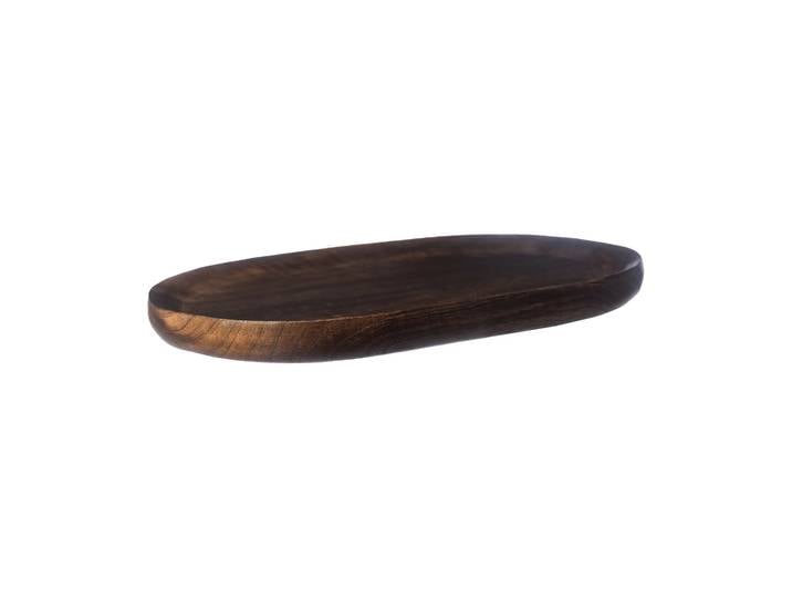 ERNST Plateau de service ovale Ernst 17x28 cm Marron foncé