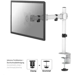 Neomounts NM-D135 - Befestigungskit für LCD-Display (full-motion) (Tisch, 30", 8 kg), Monitor Halterung, Weiss