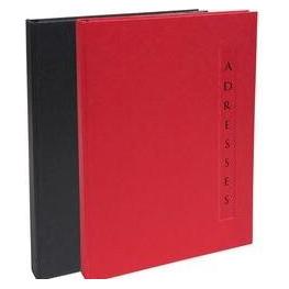Exacompta Adressbuch 18700E Papier, Pappkarton Rot, Schwarz (A5, Liniert, Harter Einband) (18700E)
