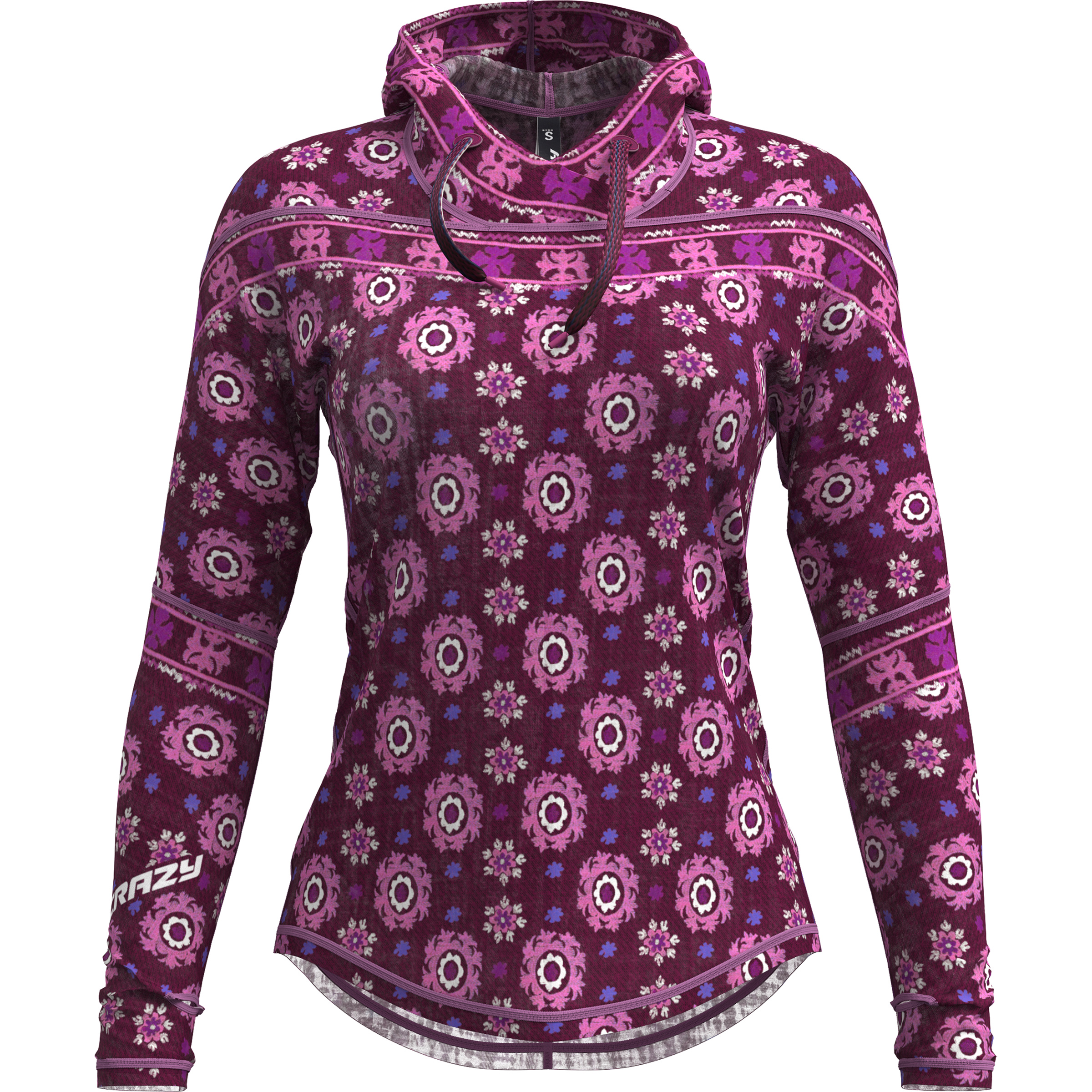 Crazy Ibex Damen Hoodies lila Größe M Trekking Widerstandsfähig