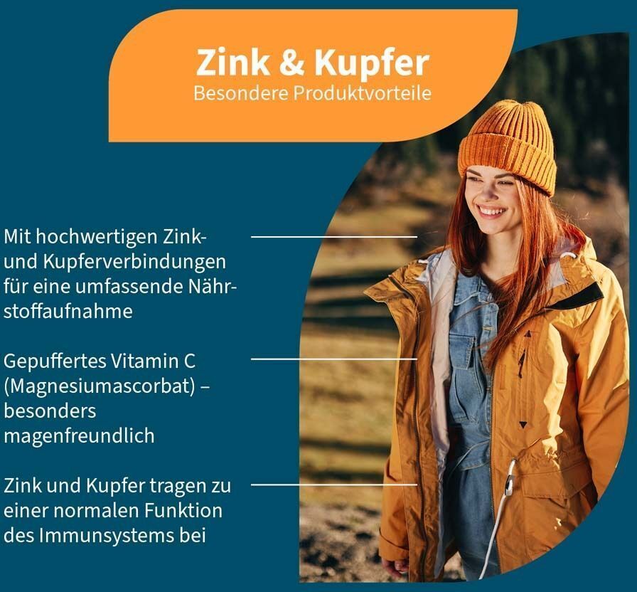 NatuGena Zink & Kupfer Komplex+gepuffertes Vitamin C Kaps. 2x 2x180 St Kapseln