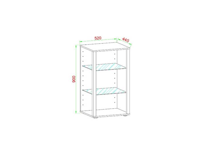 Vitrine VCM Glasol XL 52 x 90 cm , weiss (anthrazit), B:52cm H:90cm T:44cm, MDF, Sicherheitsglas, Schränke, Vitrine, Offene Glasvitrine mit verstellbaren Glasböden