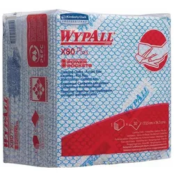 Kimberly-Clark Wischtuch WYPALL X80 19139 L350xB340ca. mm blau 1-lagig, viertelgefaltet, Reinigungsutensil, Blau