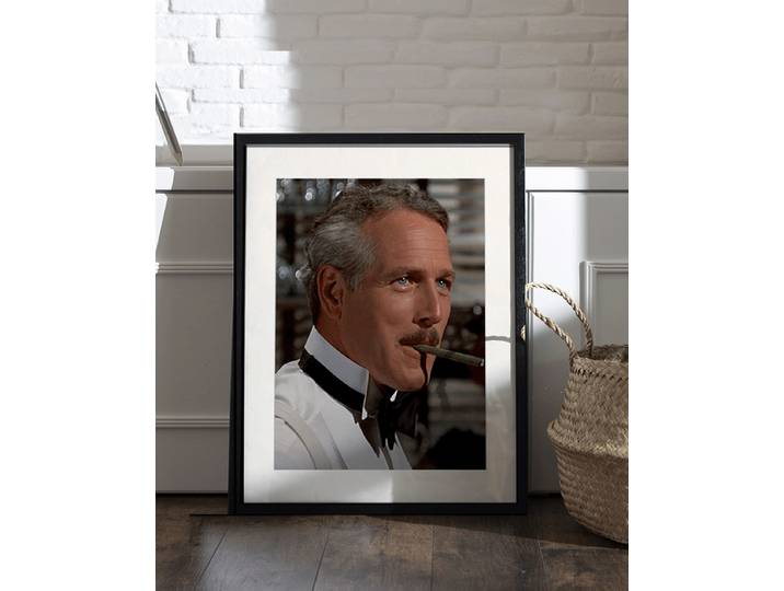 Impression artistique Paul Newman Revêtement : verre acrylique Structure : hêtre laqué Multicolore 43 x 53cm