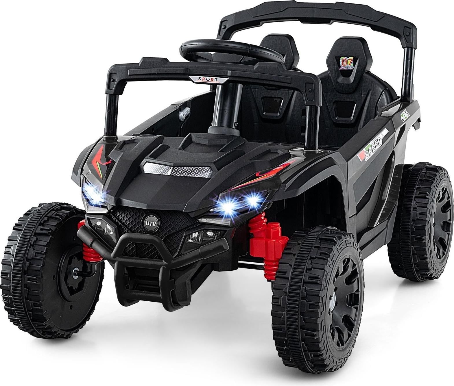 Northix 12V elektrische kinder-UTV met afstandsbediening, zwart