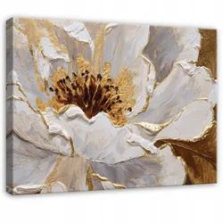 LEINWANDBILD Blumen Glanz Braun 120x80 cm