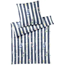 Elegante, Bettwäsche, Flowerstripe (Bettwäsche Set, 135x200 cm, 80x80 cm)