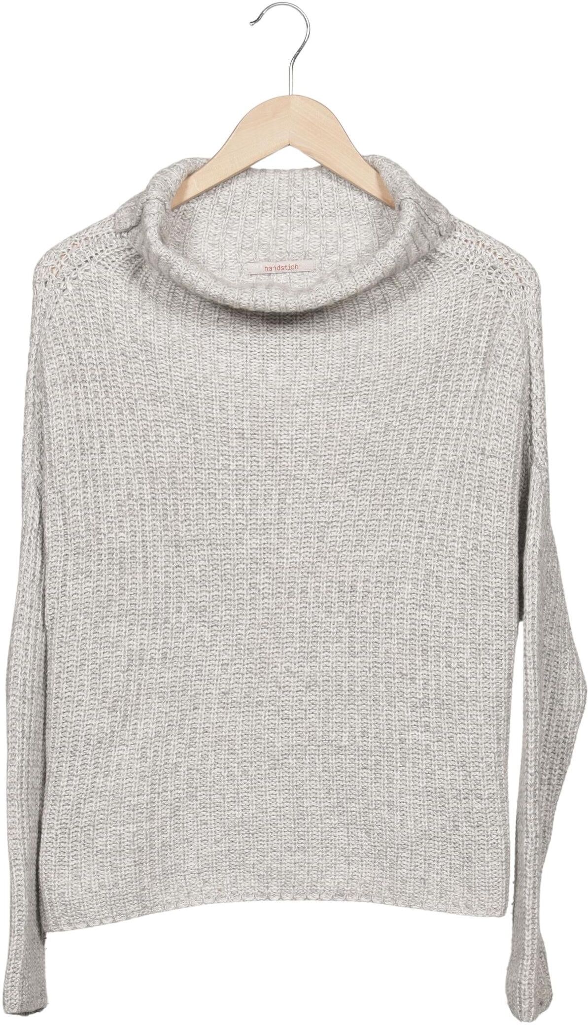 handstich Damen Pullover, Grau, Gr. S, Synthetik / Viskose / Wolle / Kaschmir - Second Hand