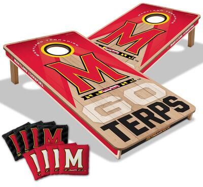 Skip's Garage Maryland Terrapins NCAA 2x4 Professional Cornhole Board Set