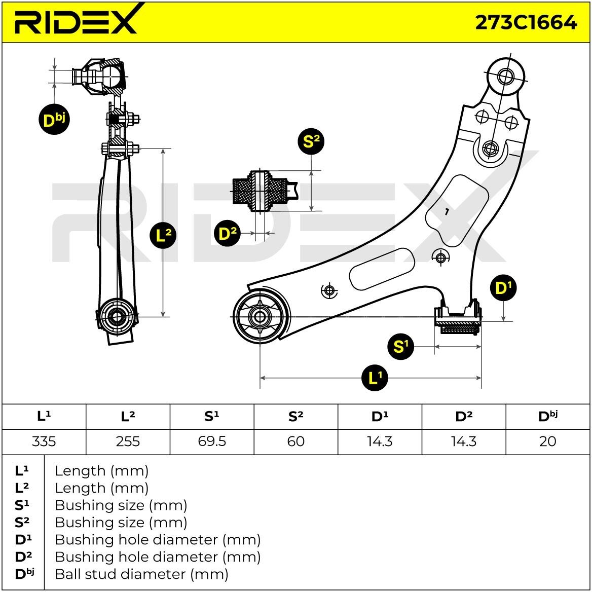 RIDEX 273C1664 Querlenker