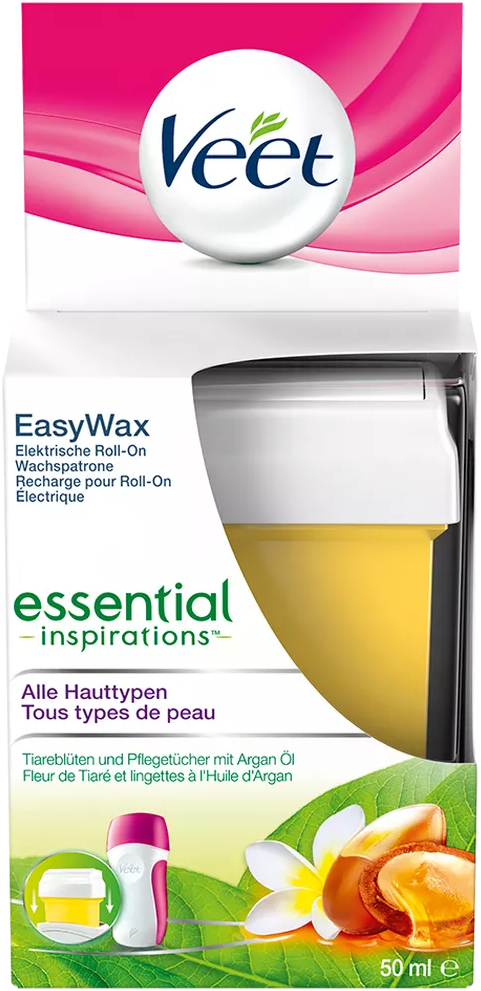 Veet - Easy Wax Nachfüllpatrone Beine & Arme für sensitive Haut, Eas-Wax Nachfüllpatrone, 50 ml