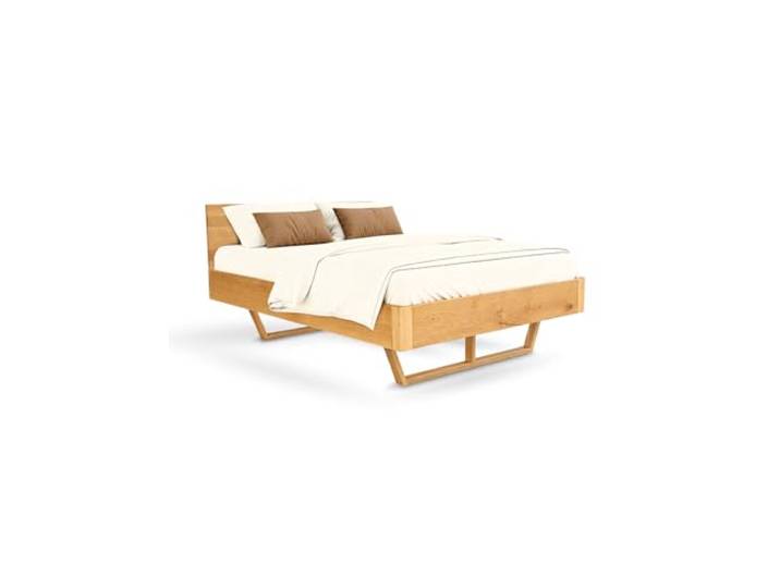 holz4home® Massivholzbett aus Eichenholz I Schwebebett aus Holz I Holzbett Verschiedene Größen I Füße aus Holz oder Metall (Holzgestell, 140x200cm)