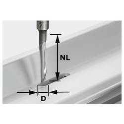 Festool 491036 Aluminiumfräser Länge 65 mm Produktabmessung, Ø 5 mm Arbeits-Länge 23 mm Schaftdurchmesser 8 mm