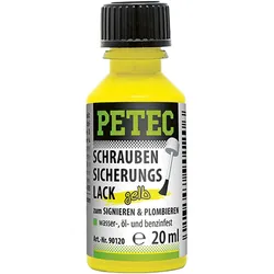 PETEC Schraubensicherungslack, gelb, 20 ml