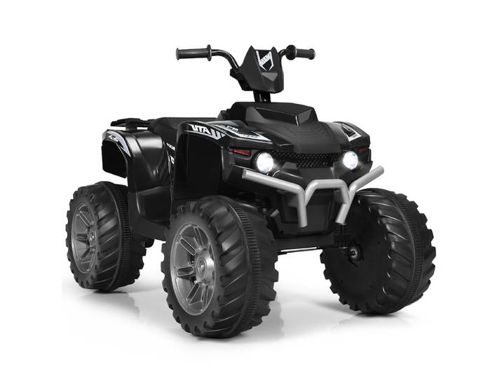 12V Elektrische Kinder Quad ATV Rijden op Auto op Batterijen Aangedreven 4 Wielen Atvvoor Kinderen Vanaf 3 Jaar Zwart