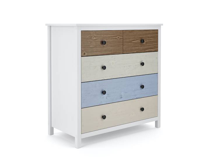 Kommode Holz MAGDA 79 x 80 cm weiss