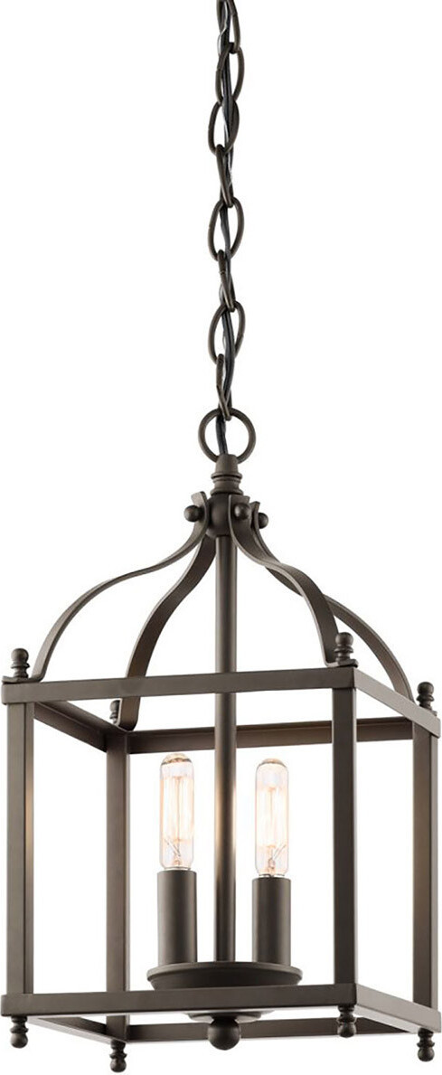 Elstead Lighting Larkin hanglamp, 2-lichts, antiek brons, E14