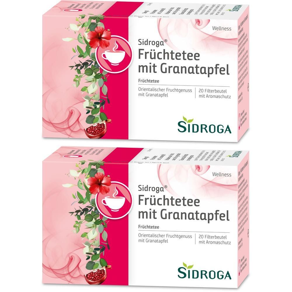 Sidroga Wellness Früchtetee m.Granatapfel Filterb. 2x 2x20x2 g Tee