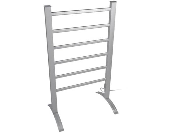 Dirt Devil Séchoir à Linge Étendoir - Séche Serviette Salle de Bain ou Mural - 6 Barres pour Linge et Serviettes - Aluminium Gris - Étendoir Électrique Chauffant Radiateur
