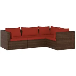 vidaXL, Gartenlounge, Alwonilla (3x Eckteil + Mittelteil)