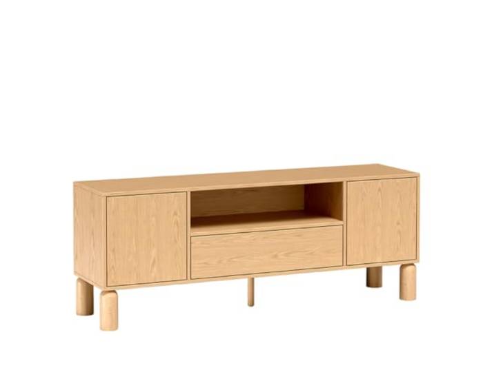 TV-Schrank KINSARVIK - Eiche - Hohe Beine - Schublade - 160 x 62 x 41 cm