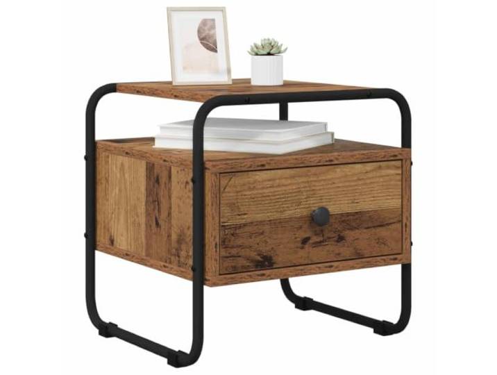 PUGYNBK Nachttisch, 2 Stück, aus technischem Holz Geräumige Aufbewahrung, Bodenschoner, modernes Design, einfache Reinigung