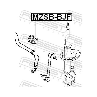 FEBEST Lagerung, Stabilisator MZSB-BJF Vorderachse für MAZDA