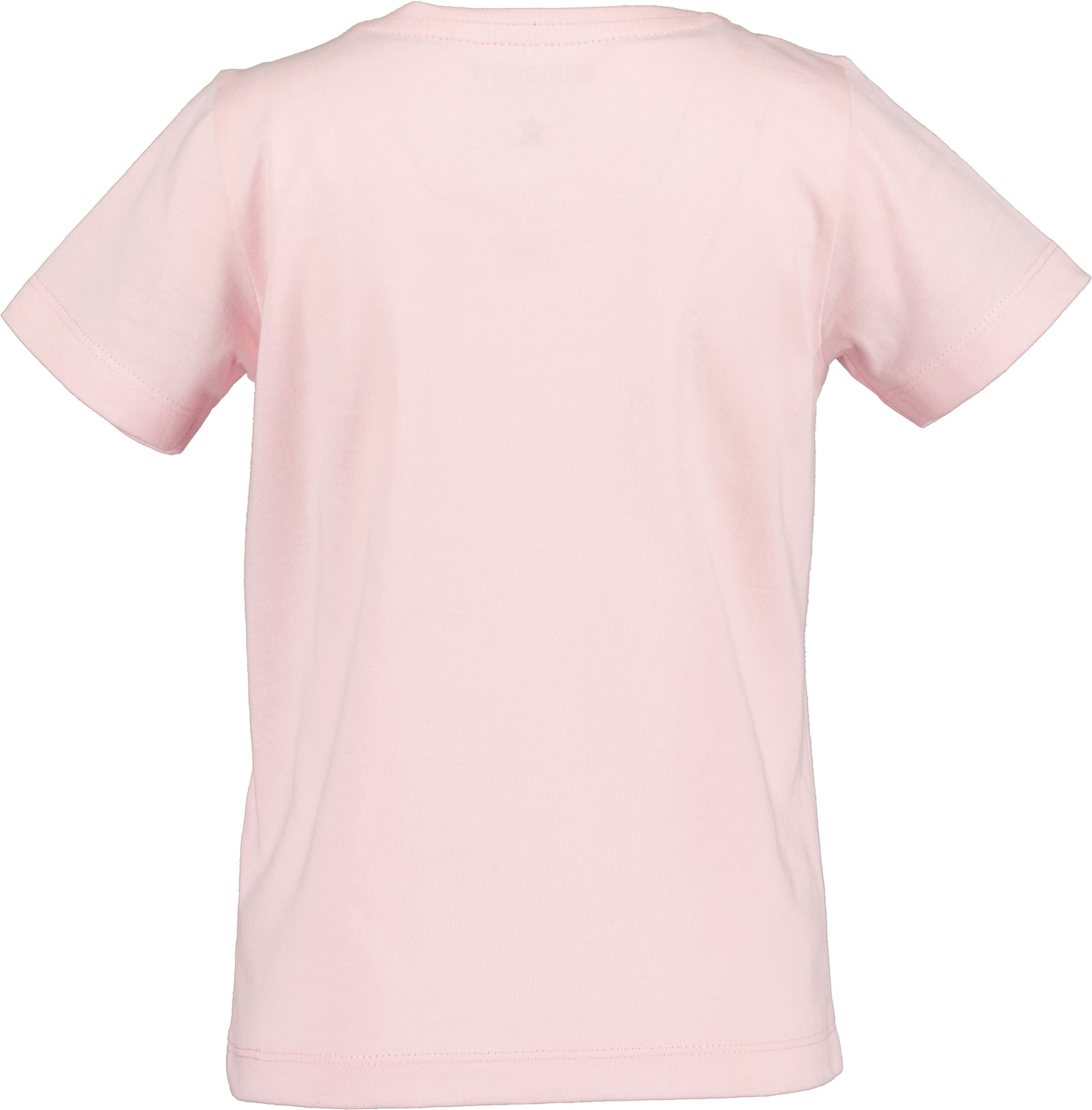 Kurzarmshirt BLUE SEVEN, Mädchen, Gr. 92, rosa (rosa orig), Single Jersey, Obermaterial: 100% Baumwolle, bedruckt, regular fit, Rundhals, Shirts Kurzarmshirt rosa orig 92
