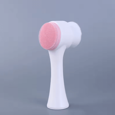 Inspire Curations Double Sided Silicone Face Cleansing Brush For Deep Pore Cleansing pink