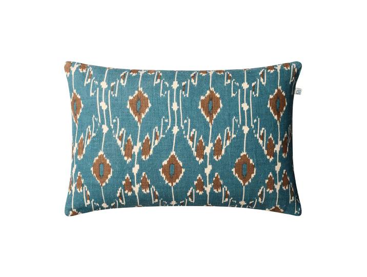 Chhatwal & Jonsson Taie Ikat Goa 60x40 cm Heaven blue-taupe