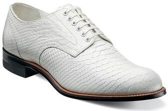 Stacy Adams Madison Anaconda - Mens 9.5 White Oxford Shoes D