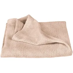 DECKE IN STRICKOPTIK 80 x 80 cm Frosty Almond- Beige