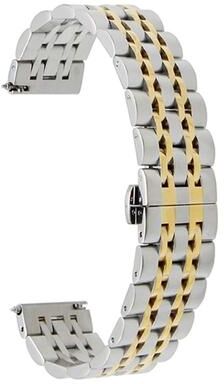 Everyday Crate Huawei Watch GT2 Band Stainless Steel Seven Bead Metal Watch Strap For GT2e GT2 46mm gold Between Silver