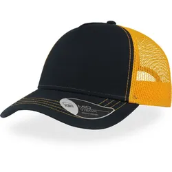 Atlantis Unisex 5-Panel Mesh Kappe 'Rapper Canvas' Klassische Cap RCAN navy/yellow one size