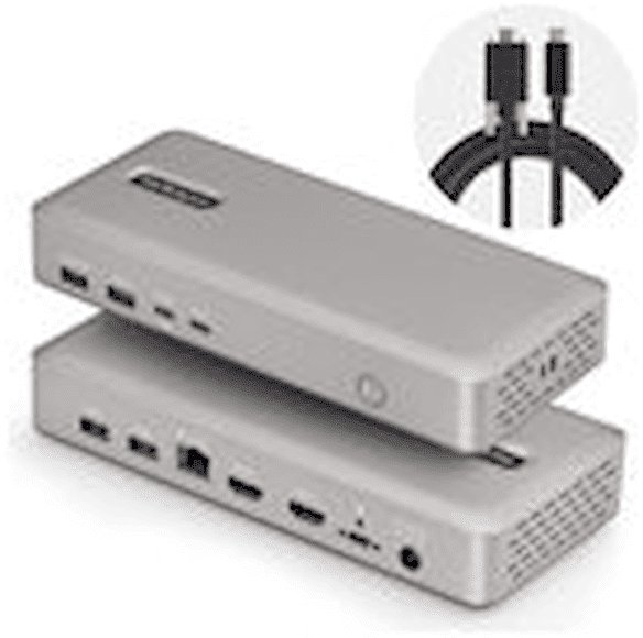 StarTech.com USB4 Docking Station, USB-C 40Gbps, Dual Video