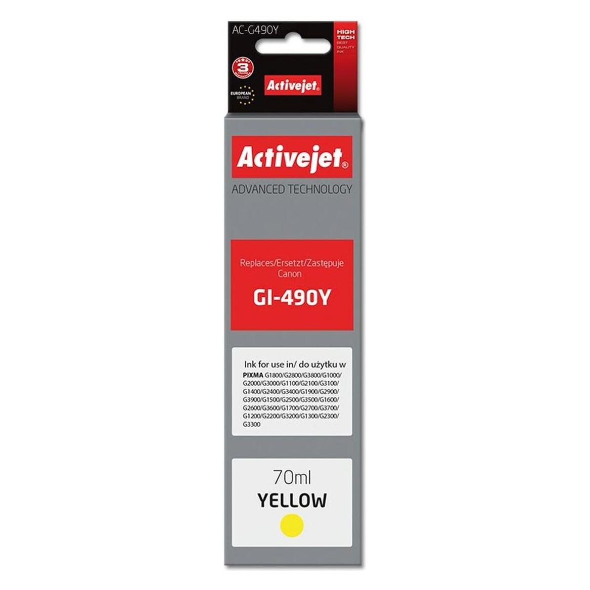 Activejet AC-G490Y  - Tinte auf Farbstoffbasis - Gelb - Canon - Einzelpackung (Y) (AC-G490Y)