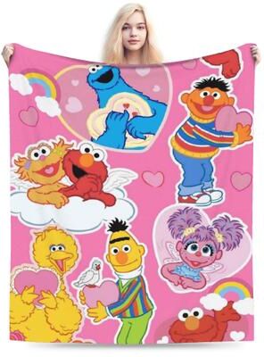Shop Station Sesame Street Elmo Throw Blanket Soft Flannel Blanket For Kids, Sofa, Bed & Travel b 30x40in