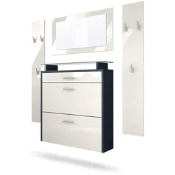 GARDEROBE Malea Fronten in Creme Hochglanz