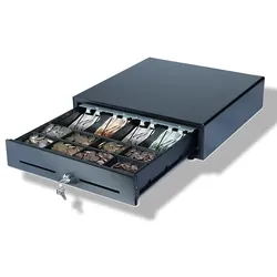 Monepass CD150e - 4B/8C - Low-Duty-Kassenschublade mit automatischer (über RJ-Druckeranschluss) oder manueller Öffnung über (Schlüssel)