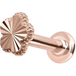14 Karat Gold Labret mit Innengewinde BLUME