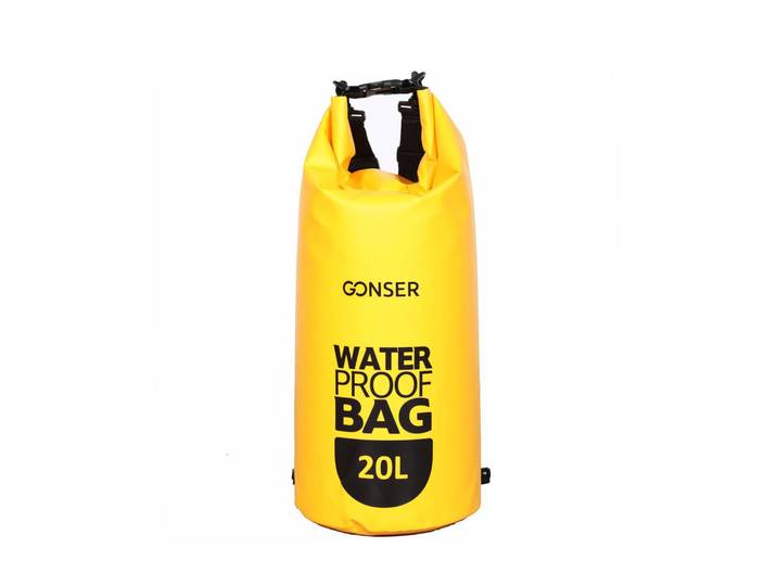 Dry Bag Tasche wasserdicht gelb 20L