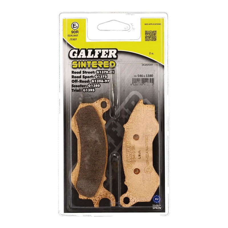 Plaquettes de Frein Galfer - métal fritté - FD546