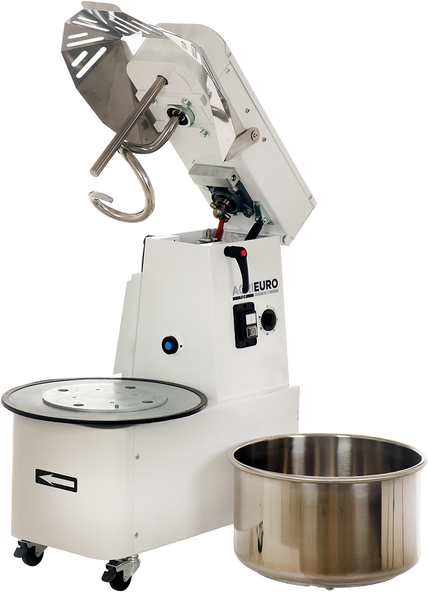 AgriEuro TOP-LINE Mixer 3000 S Deluxe - Spiralkneter mit kippbarem Kopf - Teigmenge 24 kg