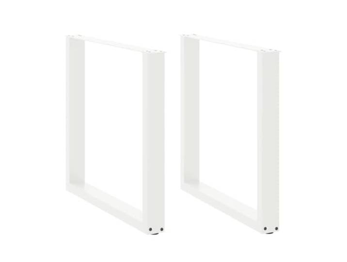 hliofuir 2er Set U-Form Esstischbeine Weiß Stahl Tischkufen 90x73 cm Stabile Kufen aus pulverbeschichtetem Stahl für Esszimmer und Home Office. Höhenverstellbar mit Vorbohrungen.