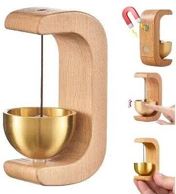 Uplifted Finds Simple Doorbell Wind Chime Holiday Gift & Home Ornament yellow With Magnetic