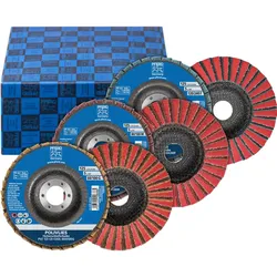 PFERD TOOLS POLIVLIES-Fächerscheiben Set PVZ 3-tlg. Keramik 125 mm Bohrung 22,23 mm CO-COOL60/G,80/M,120/F - 44698006