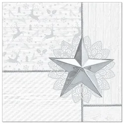PAPSTAR 50 Servietten "ROYAL Collection" 1/4-Falz 40 cm x 40 cm weiss "Rising Star"